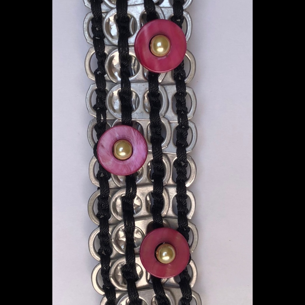 soda tab bracelet handmade